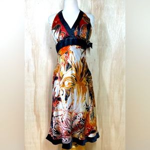 Vintage Cache Halter Silk Dress Size 4